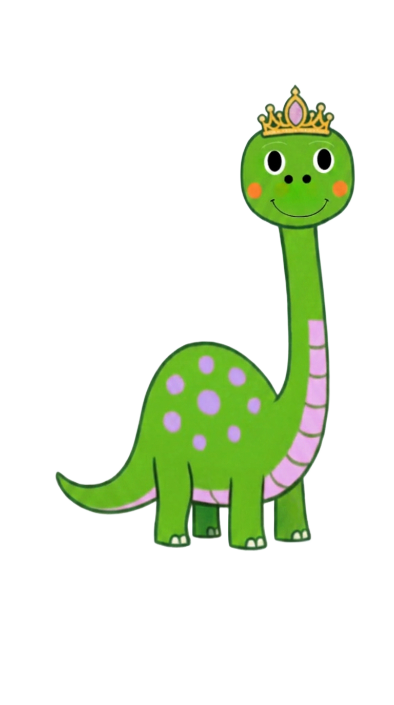 Millie the friendly brontosaurus, host of the Dinosaur Detective Club channel